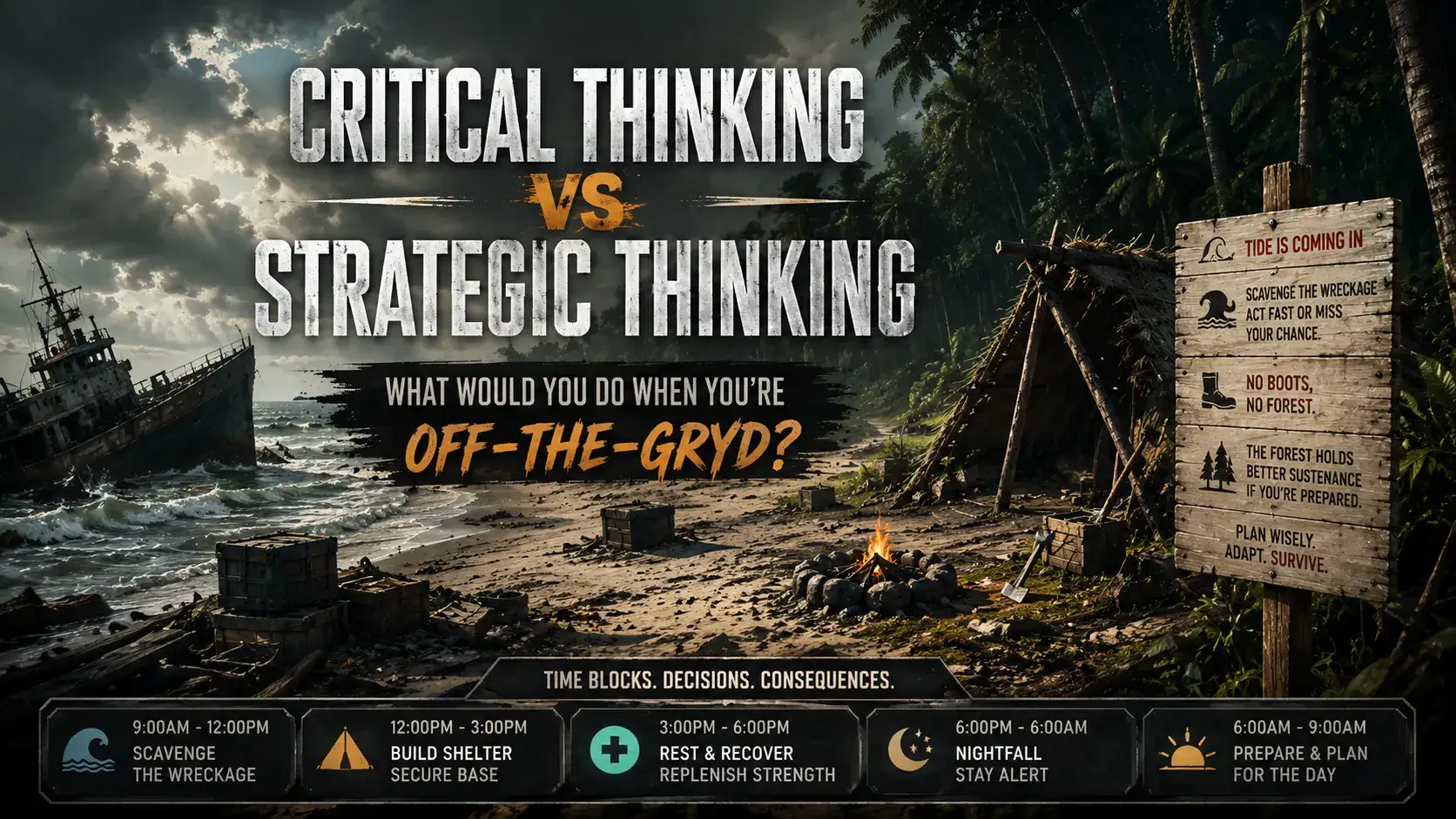 Off-the-Gryd — survival decisions under time pressure